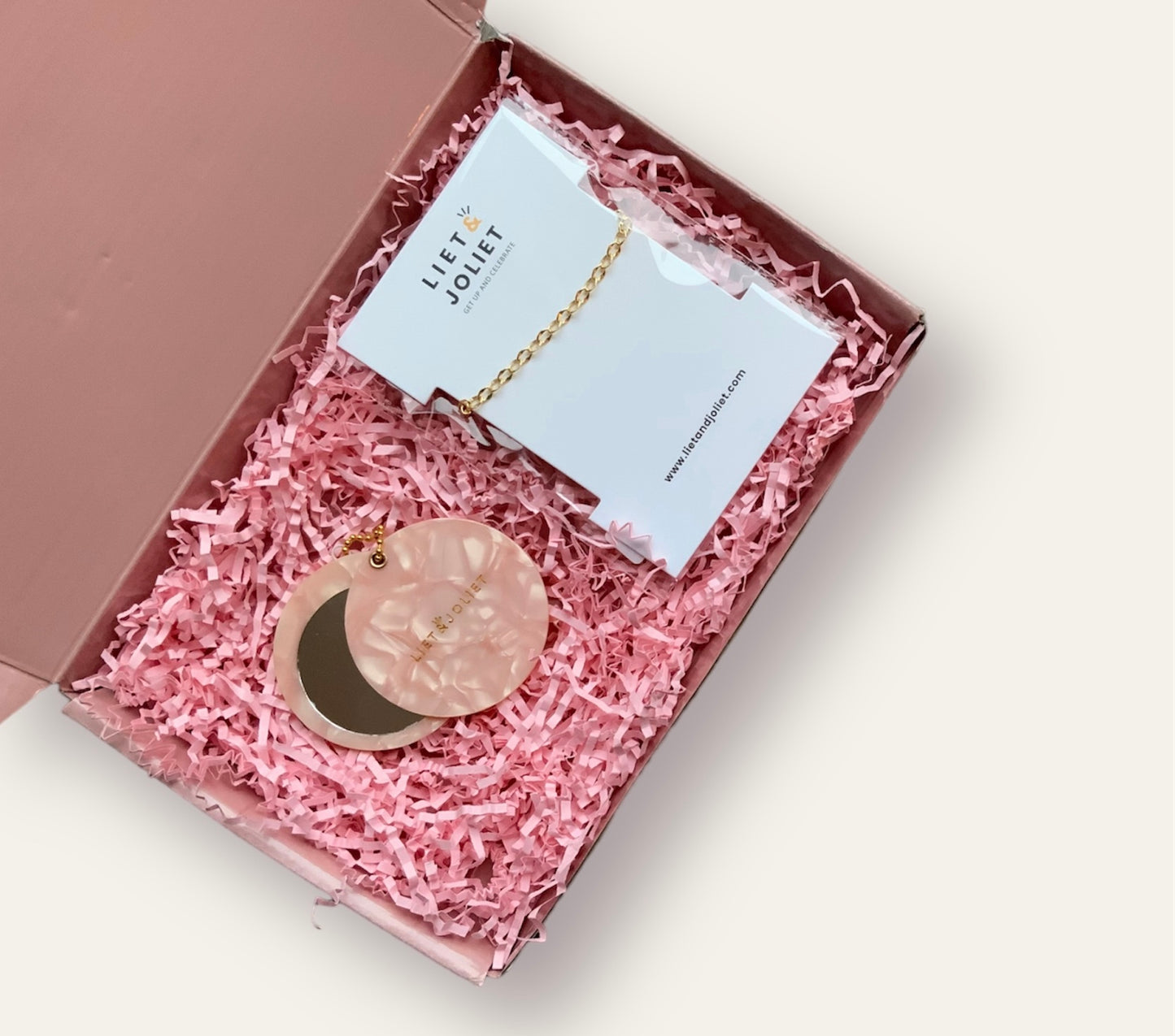 Brievenbuspakketje roze/goud