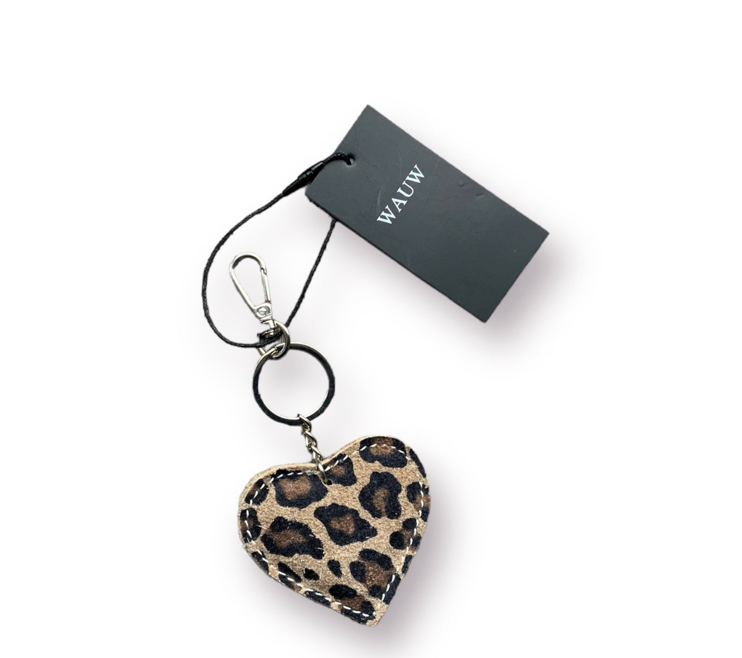 Sleutelhanger hartje dierenprint